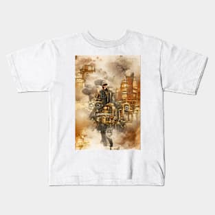 Steampunk city. Kids T-Shirt